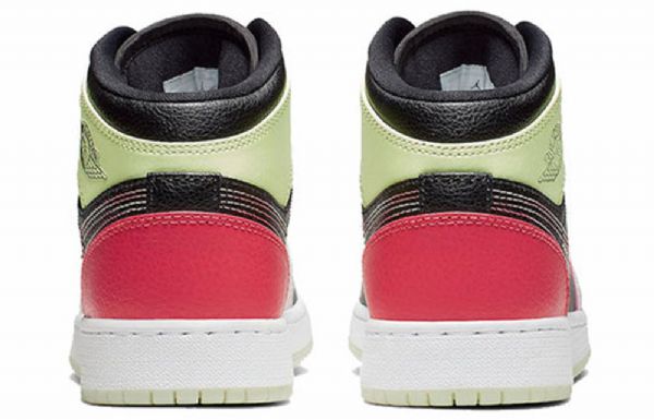 Pánské Basketbalové Boty Nike Air Jordan 1 Mid Tops Černá Zelená Červený