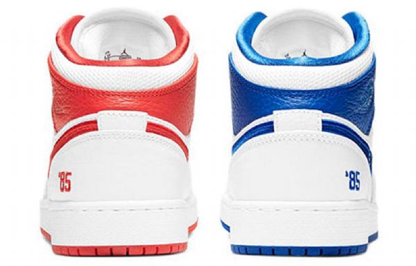 Pánské Basketbalové Boty Nike Air Jordan 1 Mid Tops Gs Bílá Červená
