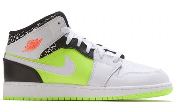 Pánské Basketbalové Boty Nike Air Jordan 1 Mid Tops Gs Bílé