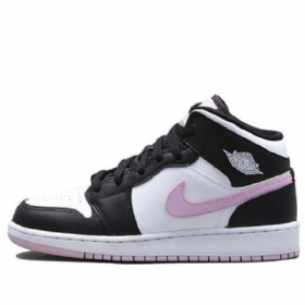Pánské Basketbalové Boty Nike Air Jordan 1 Mid Tops Gs Bílý Light Růžový