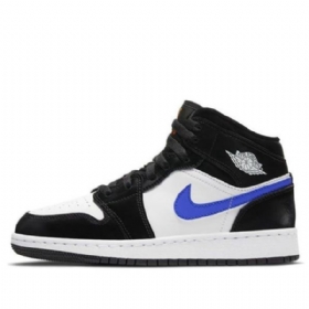 Pánské Basketbalové Boty Nike Air Jordan 1 Mid Tops Gs Černá Modrý