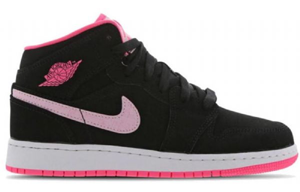 Pánské Basketbalové Boty Nike Air Jordan 1 Mid Tops Gs Černá Růžový