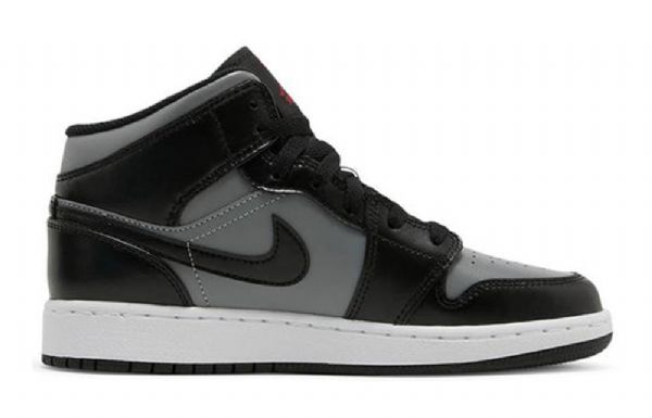 Pánské Basketbalové Boty Nike Air Jordan 1 Mid Tops Gs Černá Šedá