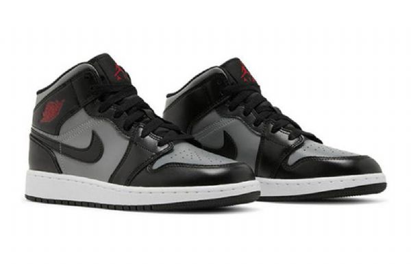 Pánské Basketbalové Boty Nike Air Jordan 1 Mid Tops Gs Černá Šedá