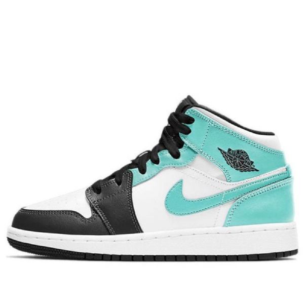 Pánské Basketbalové Boty Nike Air Jordan 1 Mid Tops Gs Černá Tyrkysová