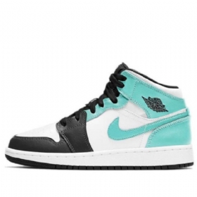 Pánské Basketbalové Boty Nike Air Jordan 1 Mid Tops Gs Černá Tyrkysová