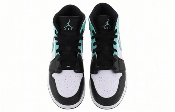 Pánské Basketbalové Boty Nike Air Jordan 1 Mid Tops Gs Černá Tyrkysová