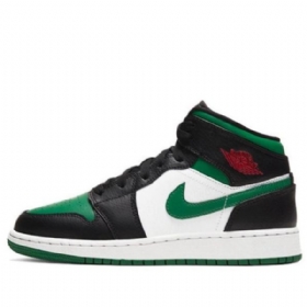 Pánské Basketbalové Boty Nike Air Jordan 1 Mid Tops Gs Černá Zelená
