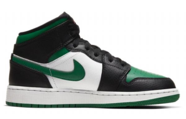 Pánské Basketbalové Boty Nike Air Jordan 1 Mid Tops Gs Černá Zelená