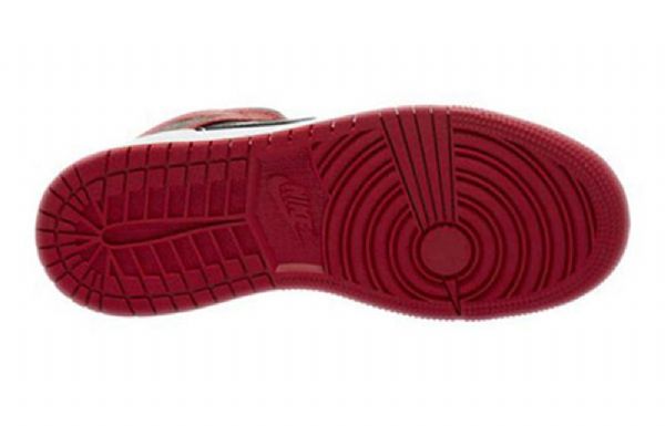 Pánské Basketbalové Boty Nike Air Jordan 1 Mid Tops Gs Červený Bílý