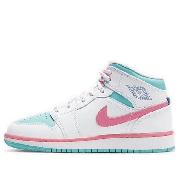 Pánské Basketbalové Boty Nike Air Jordan 1 Mid Tops Gs Růžové