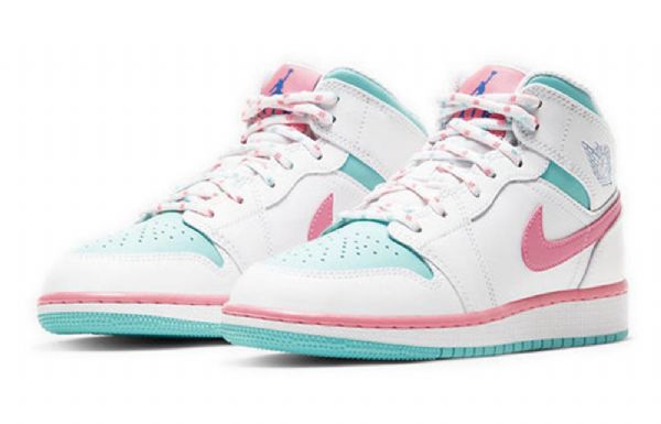 Pánské Basketbalové Boty Nike Air Jordan 1 Mid Tops Gs Růžové