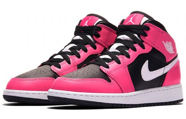 Pánské Basketbalové Boty Nike Air Jordan 1 Mid Tops Gs Růžovýsicle