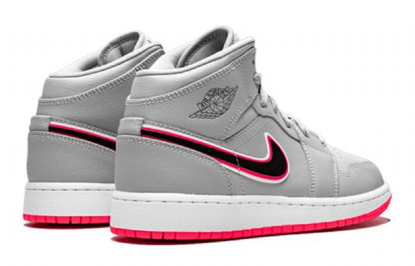 Pánské Basketbalové Boty Nike Air Jordan 1 Mid Tops Gs Šedorůžové