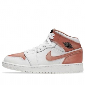 Pánské Basketbalové Boty Nike Air Jordan 1 Mid Tops Gs Z Bílého Růžového Zlata