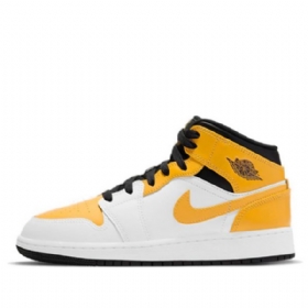 Pánské Basketbalové Boty Nike Air Jordan 1 Mid Tops Gs Zlaté