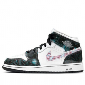 Pánské Basketbalové Boty Nike Air Jordan 1 Mid Tops Se Gs Bílá Černá
