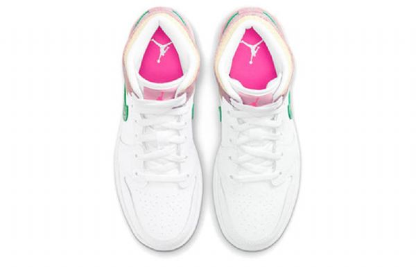 Pánské Basketbalové Boty Nike Air Jordan 1 Mid Tops Se Gs Bílá Růžová