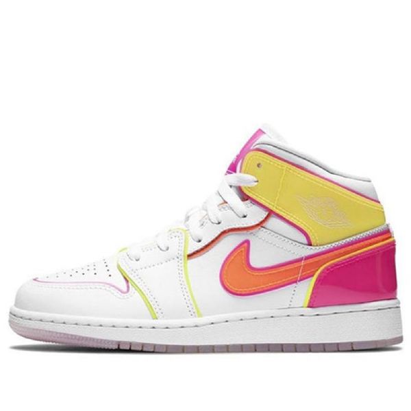 Pánské Basketbalové Boty Nike Air Jordan 1 Mid Tops Se Gs Bílé
