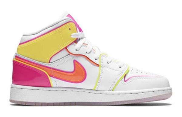 Pánské Basketbalové Boty Nike Air Jordan 1 Mid Tops Se Gs Bílé