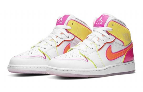 Pánské Basketbalové Boty Nike Air Jordan 1 Mid Tops Se Gs Bílé