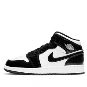 Pánské Basketbalové Boty Nike Air Jordan 1 Mid Tops Se Gs Černá Bílý