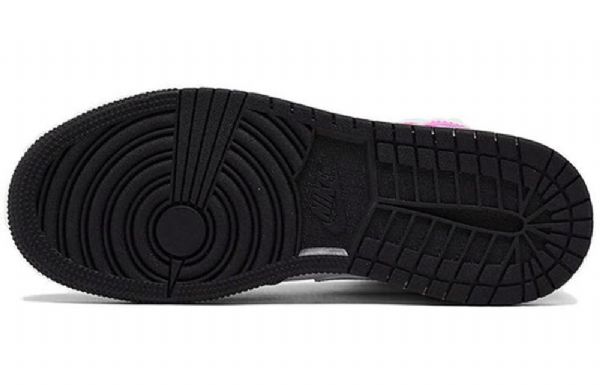 Pánské Basketbalové Boty Nike Air Jordan 1 Mid Tops Se Gs Černá Bílý Fuchsia