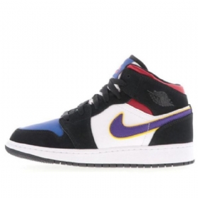 Pánské Basketbalové Boty Nike Air Jordan 1 Mid Tops Se Gs Černá Modrý