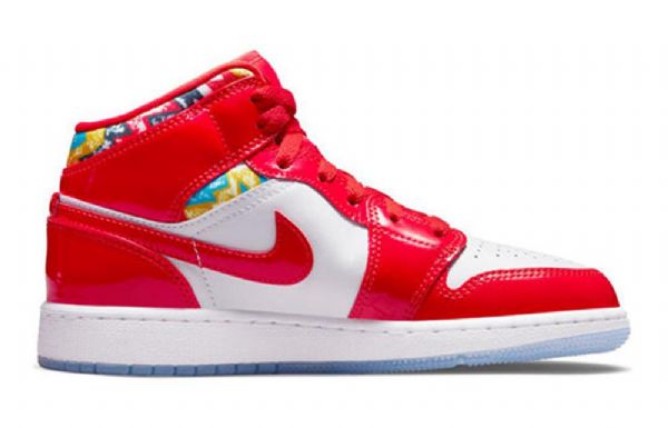 Pánské Basketbalové Boty Nike Air Jordan 1 Mid Tops Se Gs Červený Bílý