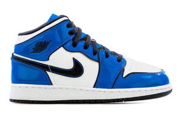 Pánské Basketbalové Boty Nike Air Jordan 1 Mid Tops Se Gs Modré