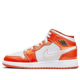 Pánské Basketbalové Boty Nike Air Jordan 1 Mid Tops Se Gs Oranžová