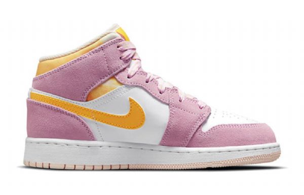 Pánské Basketbalové Boty Nike Air Jordan 1 Mid Tops Se Gs Růžové