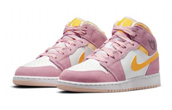 Pánské Basketbalové Boty Nike Air Jordan 1 Mid Tops Se Gs Růžové