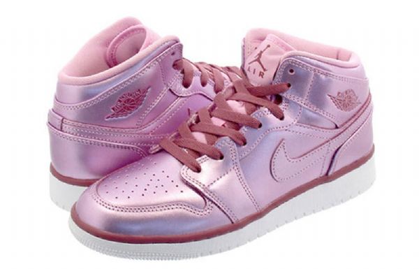 Pánské Basketbalové Boty Nike Air Jordan 1 Mid Tops Se Gs Růžový