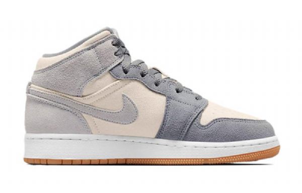 Pánské Basketbalové Boty Nike Air Jordan 1 Mid Tops Se Gs Šedé