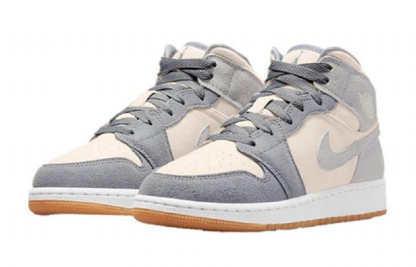 Pánské Basketbalové Boty Nike Air Jordan 1 Mid Tops Se Gs Šedé