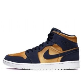 Pánské Basketbalové Boty Nike Air Jordan 1 Mid Tops Se Premium Retro Zlatý