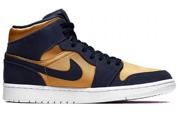Pánské Basketbalové Boty Nike Air Jordan 1 Mid Tops Se Premium Retro Zlatý