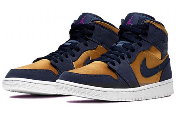Pánské Basketbalové Boty Nike Air Jordan 1 Mid Tops Se Premium Retro Zlatý
