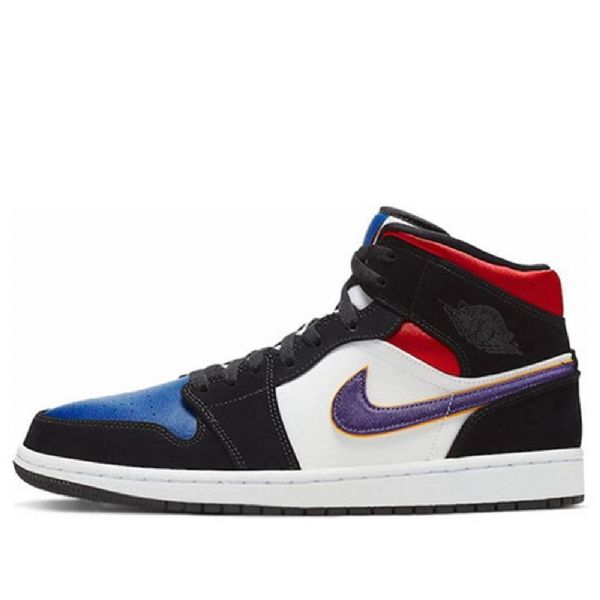 Pánské Basketbalové Boty Nike Air Jordan 1 Mid Tops Se Retro Černá Modrý