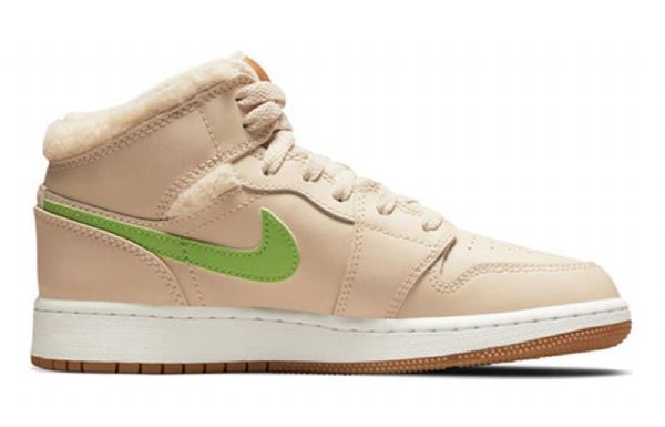 Pánské Basketbalové Boty Nike Air Jordan 1 Mid Tops Utility Gs Khaki