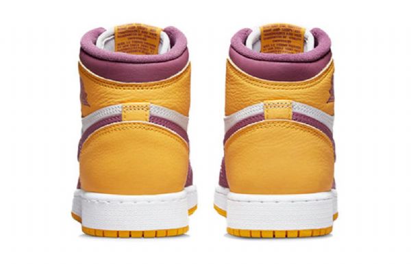 Pánské Basketbalové Boty Nike Air Jordan 1 Retro High Tops Og Gs Žlutá Fialová Bílá