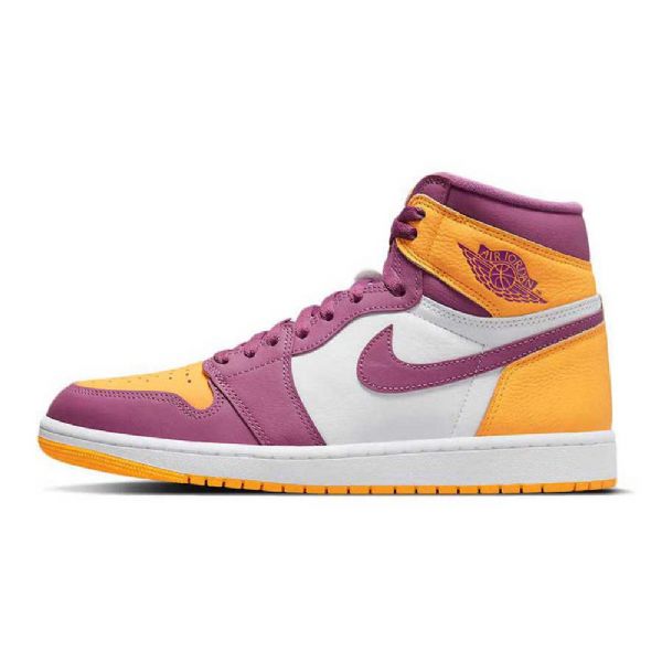 Pánské Boty Nike Air Jordan 1 High Tops Brotherhood Nachový Žlutá Bílý