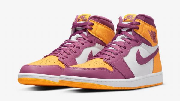 Pánské Boty Nike Air Jordan 1 High Tops Brotherhood Nachový Žlutá Bílý