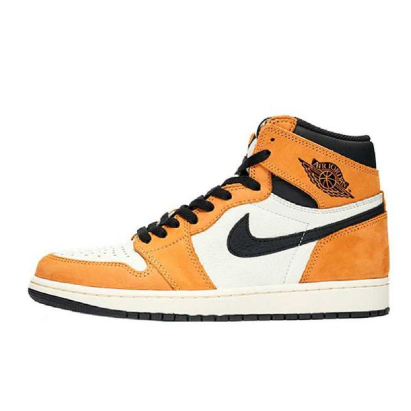 Pánské Boty Nike Air Jordan 1 High Tops Og Nováček Roku Žlutá Bílá