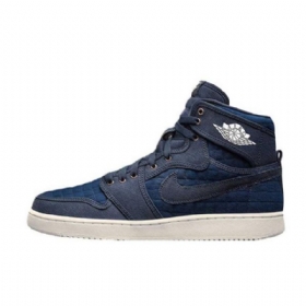 Pánské Boty Nike Air Jordan 1 Ko High Tops Og Obsidian Tmavě Modrá Modrý