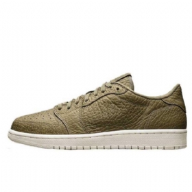 Pánské Boty Nike Air Jordan 1 Low Tops Bez Vlnovky Olivově Zelené