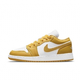 Pánské Boty Nike Air Jordan 1 Low Tops Gs Bílý Žlutá