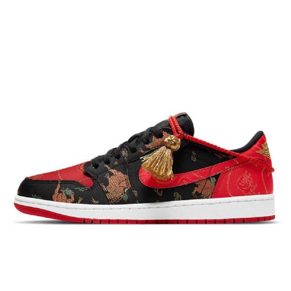 Pánské Boty Nike Air Jordan 1 Low Tops Og Čínský Nový Rok Černočervené