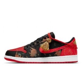 Pánské Boty Nike Air Jordan 1 Low Tops Og Čínský Nový Rok Černočervené